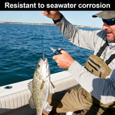 Close-up of retractable lanyards on fishing scissors